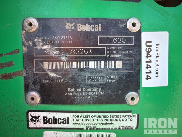 MINI CARGADOR SOBRE ORUGAS 2016 BOBCAT T630