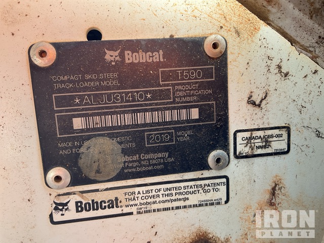 MINI CARGADOR SOBRE ORUGAS 2019 BOBCAT T590