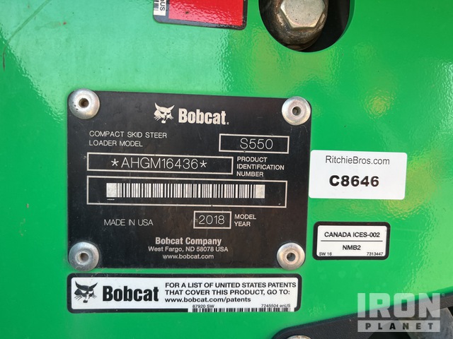 MINI CARGADOR SOBRE RUEDAS 2018 BOBCAT S550