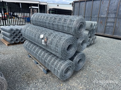 Quantity of (5) Galvanized 6 ft 4 in Deer Fencing (Unused)