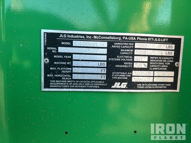 ELEVADOR ARTICULADO 2015 JLG E400AN