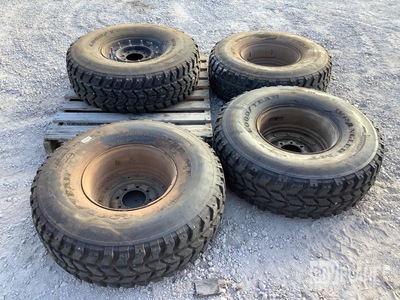 (4) Goodyear 34X12.50R16.5 LT Tires w/Wheels