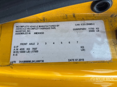 2019 International 4300 4x2 Van Truck