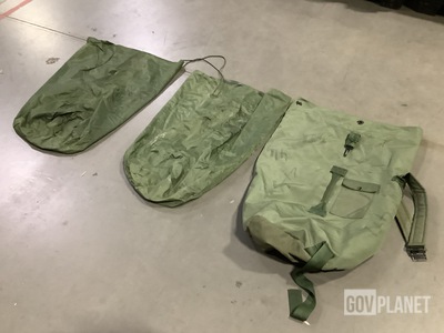(58) Duffel Bags, (16) Clothing Bags, (2) Individual Bags & Assorted Items