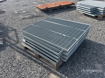 Quantity of (8) 47.5 In x 39.5 In x 1.5 In Hot Dip Galvanized Grates