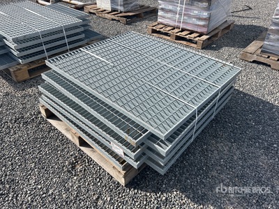 Quantity of (8) 47.5 in x 39.5 in x 1.5 in Hot Dip Galvanized Grate