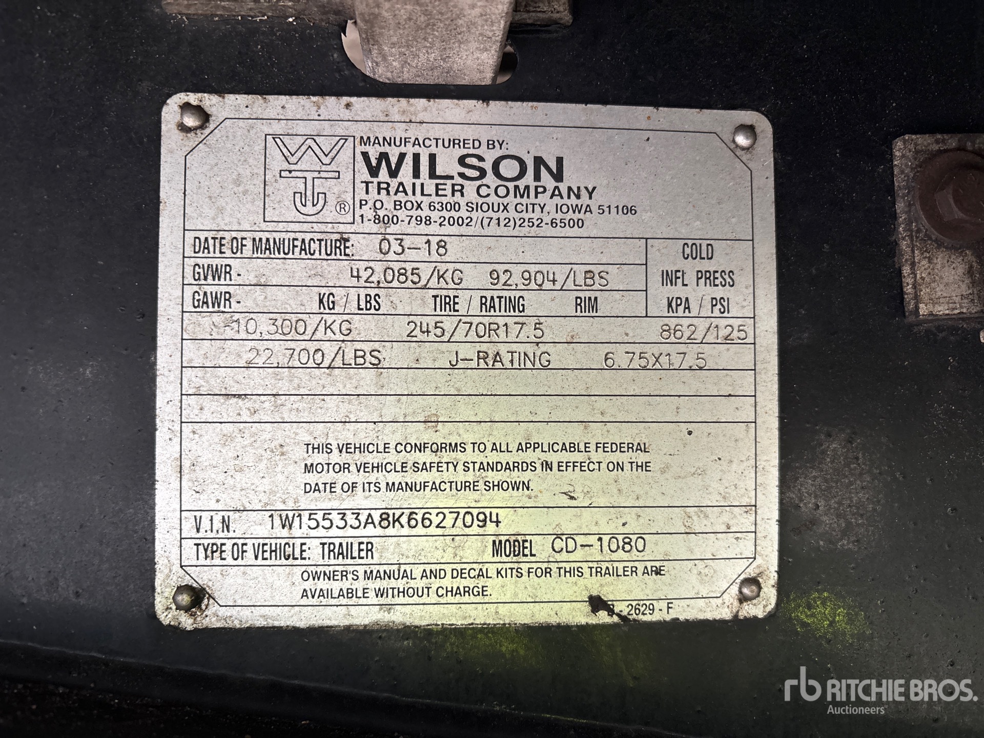 2019 Wilson 53 ft Tri/A Spread Axle Step Deck Trailer