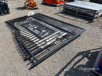 2025 SUNTOP S0720-1 20 ft Wrought Iron Bi-Parting Portail d'entrée (Unused)