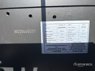 Noblelift PSE26NSL-142 2600 lb Electric Wózek paletowy