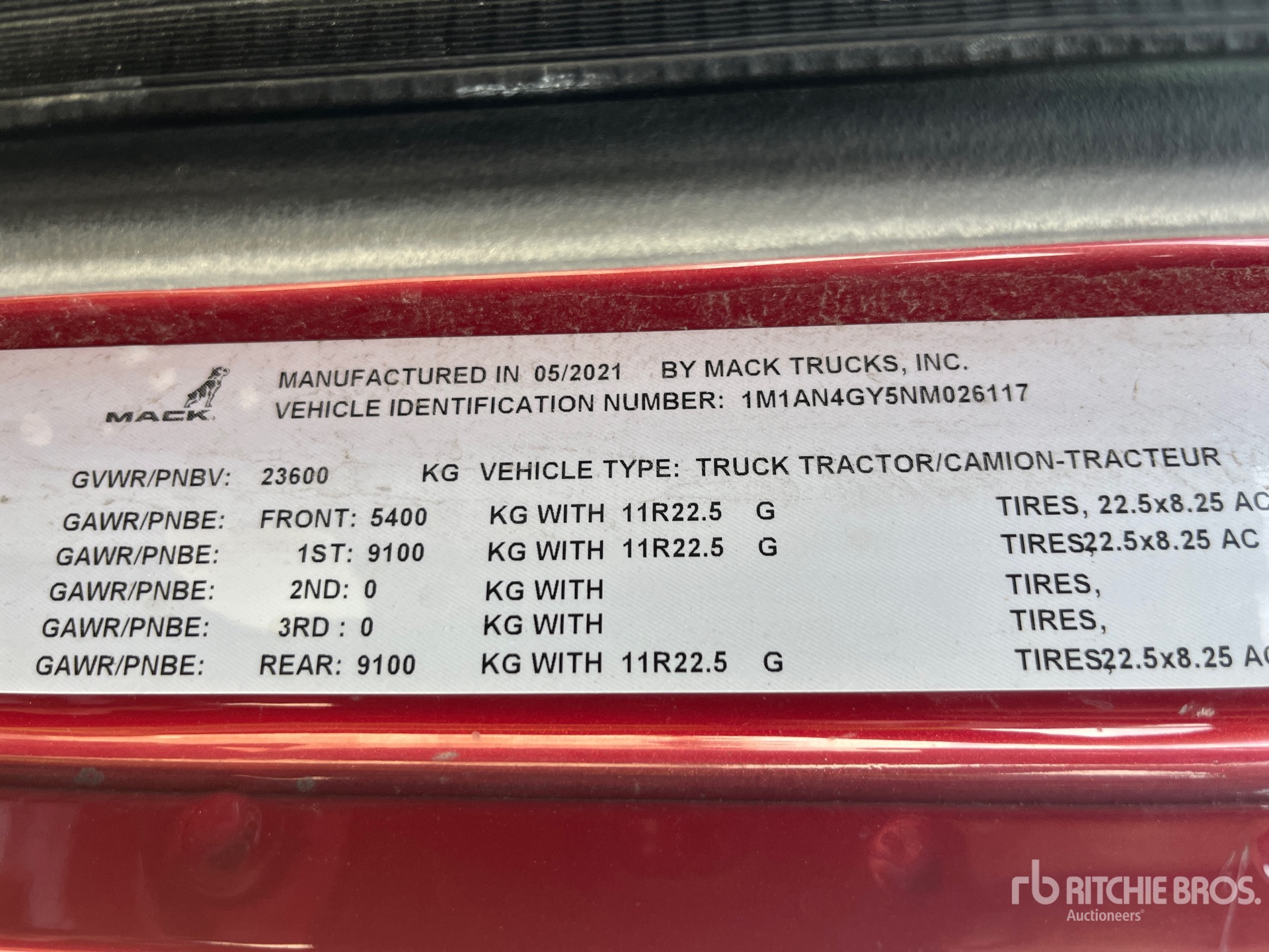 2022 Mack Anthem 6x4 T/A Sleeper Truck Tractor