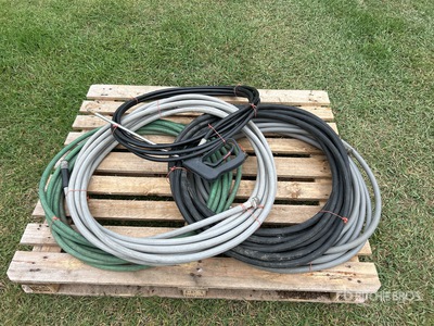 Quantity of (6) 50ft Water hose & Pressure washer hose with nozzle Hose