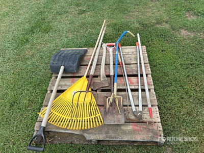 Quantity of Gardening Tools, Shovel, Axe, Rake & Trimmer