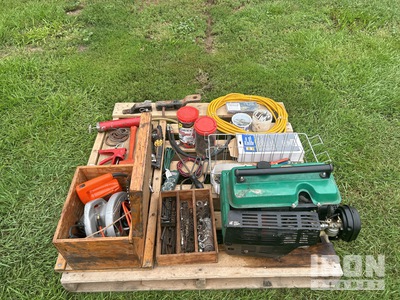 Generator, Circular Saw, Extension cable, Tow Hitch, Grease Gun & Quantity of Hand tools
