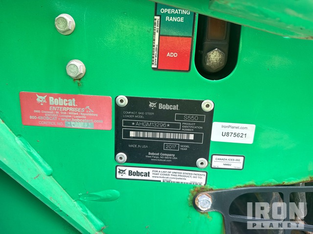 MINI CARGADOR SOBRE RUEDAS 2017 BOBCAT S550