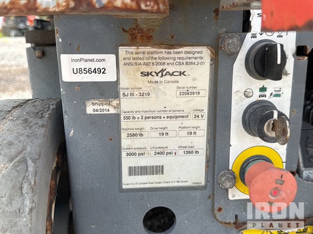ELEVADOR TIJERA 2014 SKYJACK SJIII3219