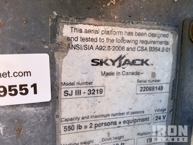 ELEVADOR TIJERA 2014 SKYJACK SJIII3219