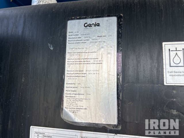 ELEVADOR TELESCóPICO 2014 GENIE 4WD S125