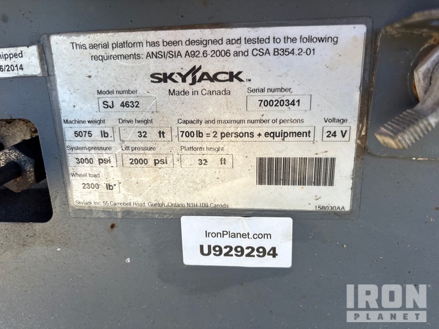 ELEVADOR TIJERA 2014 SKYJACK SJIII4632