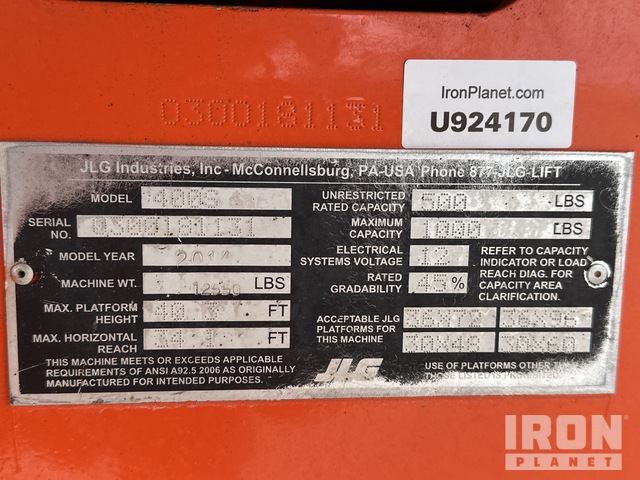 ELEVADOR TELESCóPICO 2014 JLG 4WD 400S