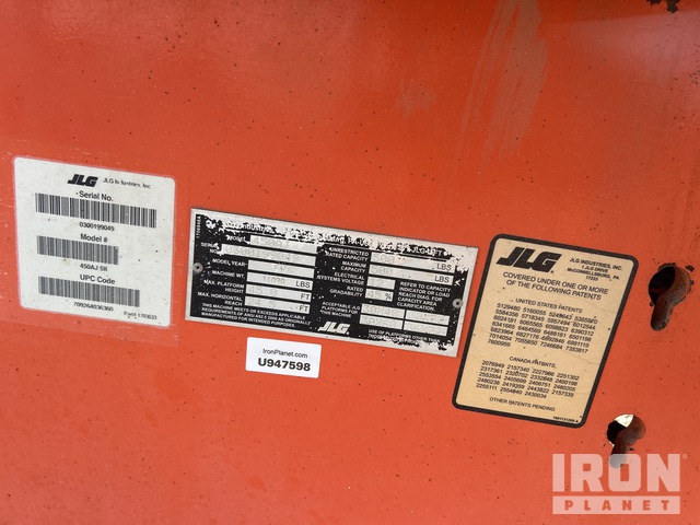 ELEVADOR ARTICULADO 2015 JLG 4WD 450AJ