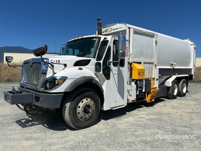 2012 International 7400 6x4 Side Loader Waste Collection Truck