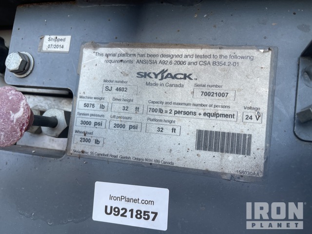 ELEVADOR TIJERA 2014 SKYJACK SJIII4632