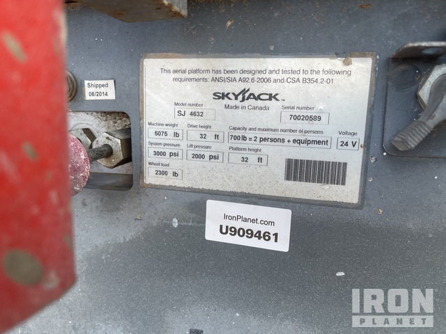 ELEVADOR TIJERA 2014 SKYJACK SJIII4632