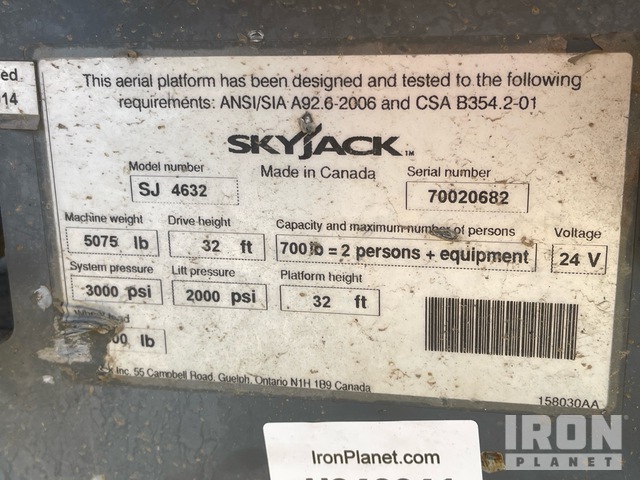 ELEVADOR TIJERA 2014 SKYJACK SJIII4632