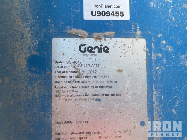 ELEVADOR TIJERA 2018 GENIE GS4047