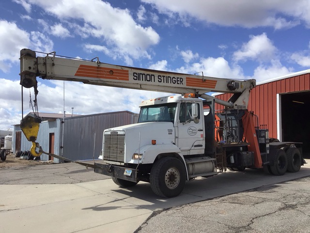 Simon-RO TC-3874 38000 lb Articulated Boom on 1989 Freightliner FLC112 6x4 Boom Truck