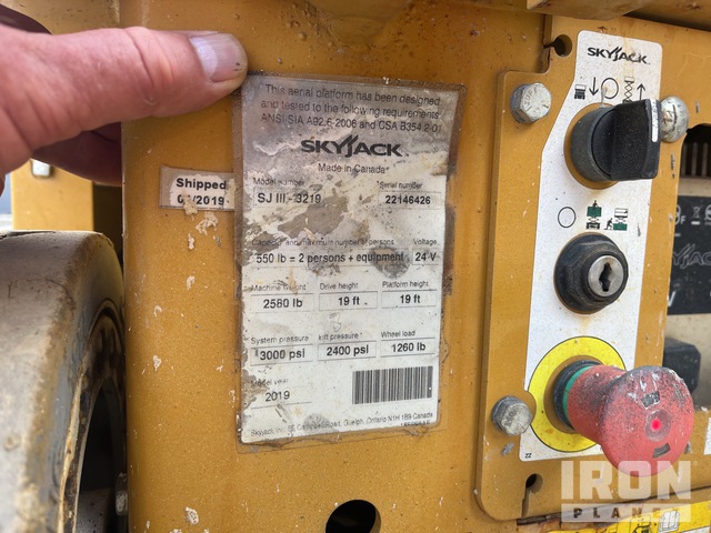 ELEVADOR TIJERA 2019 SKYJACK SJIII3219
