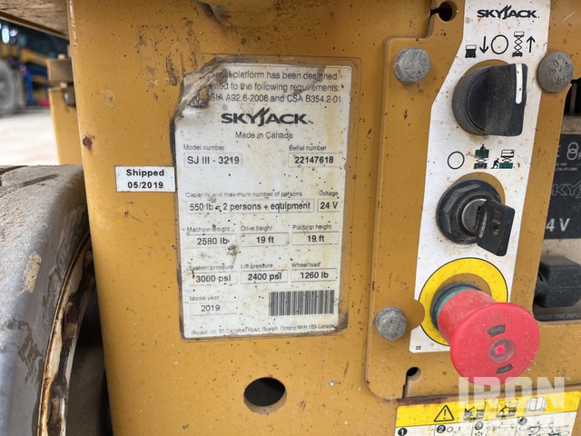 ELEVADOR TIJERA 2019 SKYJACK SJIII3219