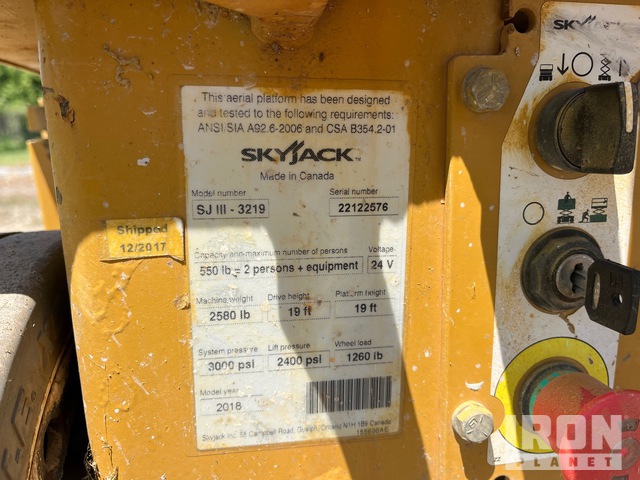 ELEVADOR TIJERA 2018 SKYJACK SJIII3219