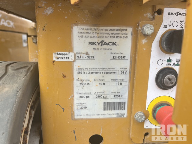 ELEVADOR TIJERA 2019 SKYJACK SJIII3219