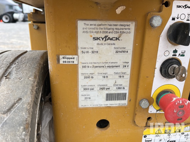 ELEVADOR TIJERA 2019 SKYJACK SJIII3219
