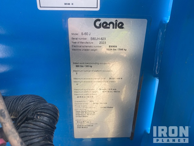 ELEVADOR ARTICULADO 2023 GENIE 4WD S60J