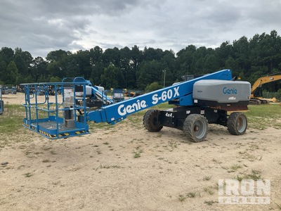 2017 Genie S-60X 4WD Diesel Telescopic Boom Lift