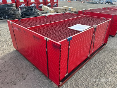 Quantity of (30) Canex 8 ft x 6 ft Powder Coated Temporary Valla (Unused)