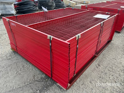Quantity of (30) Canex 8 ft x 6 ft Powder Coated Temporary Valla (Unused)