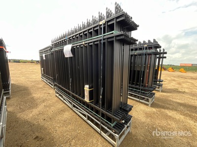 Quantity of (20) Canex 10 ft x 7 ft Powder Coated Wrought Iron Transenne da cantiere (Unused)