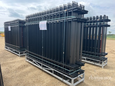 Quantity of (20) Canex 10 ft x 7 ft Powder Coated Wrought Iron Transenne da cantiere (Unused)