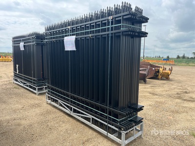 Quantity of (20) Canex 10 ft x 7 ft Powder Coated Wrought Iron Transenne da cantiere (Unused)