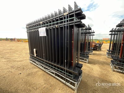 Quantity of (20) Canex 10 ft x 7 ft Powder Coated Wrought Iron Transenne da cantiere (Unused)