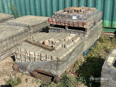 Quantity of (3) Pallets of Interlocking Patio Stones
