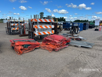 Quantity of Road Signs and Poly Fencing