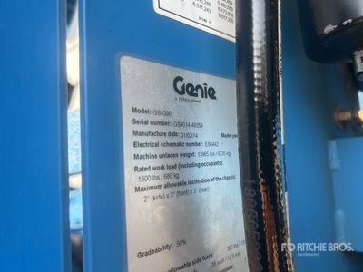 2014 Genie GS4390 Scissor Lift