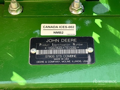 2020 John Deere S780 Combine Harvester