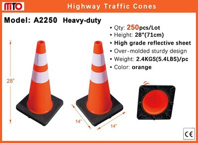 Quantity of (250) 2025 MTO A2250 28 in Highway Cones (Unused)