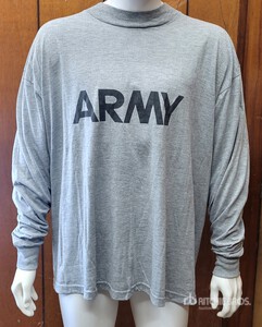 (140) Gray Army Reflective Long Sleeve P.T. T-Shirts