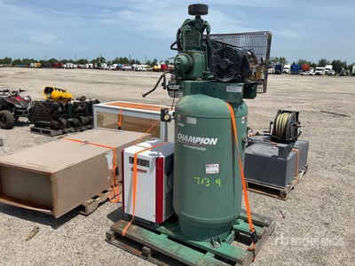 Quantity of (2) Champion 35 cfm Skid-Mounted Air Compressor
